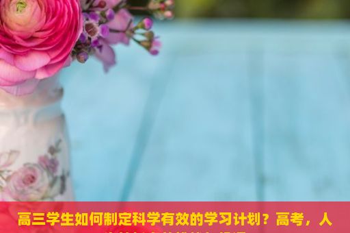 高三学生如何制定科学有效的学习计划？高考，人生转折点的挑战与机遇