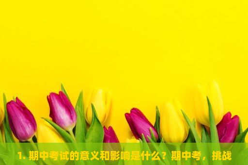 1. 期中考试的意义和影响是什么？期中考，挑战与机遇的交织