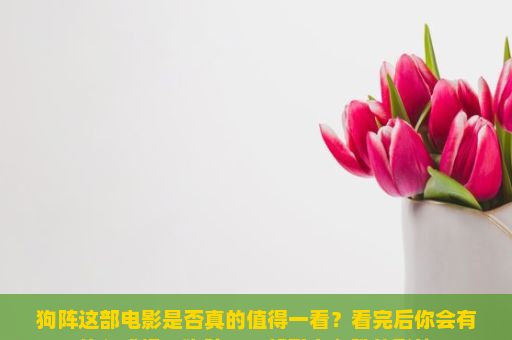 狗阵这部电影是否真的值得一看？看完后你会有什么感想？狗阵，一部引人入胜的影片