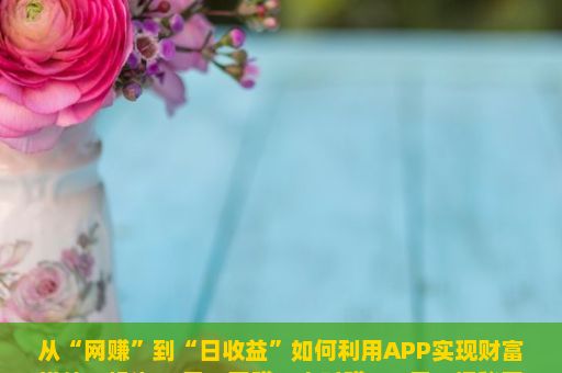 从“网赚”到“日收益”如何利用APP实现财富增值，投资30元，网赚一小时赚600元？揭秘网络赚钱的真相