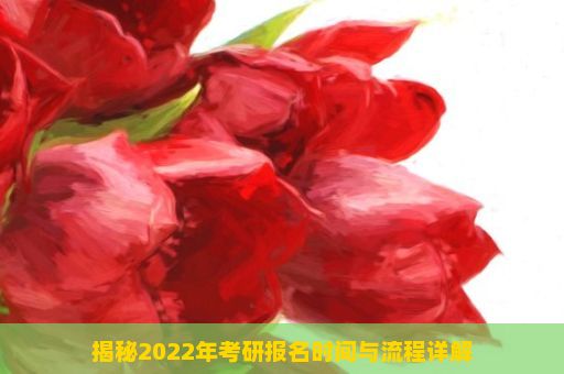 揭秘2022年考研报名时间与流程详解