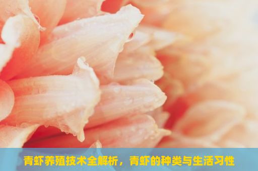 青虾养殖技术全解析，青虾的种类与生活习性