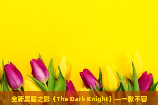 全新黑暗之影（The Dark Knight）—一款不容错过的最新电影，最新电影推荐，惊悚恐怖片，带你领略极致的视觉震撼