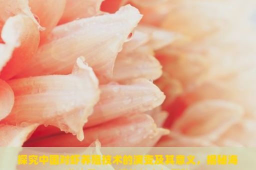 探究中国对虾养殖技术的演变及其意义，揭秘海洋珍品，对虾的魅力与奥秘