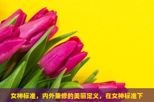 女神标准，内外兼修的美丽定义，在女神标准下，我们如何塑造自我？