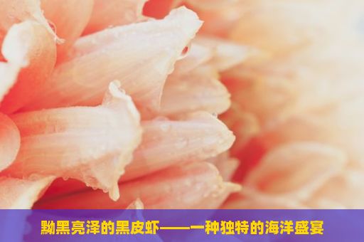 黝黑亮泽的黑皮虾——一种独特的海洋盛宴