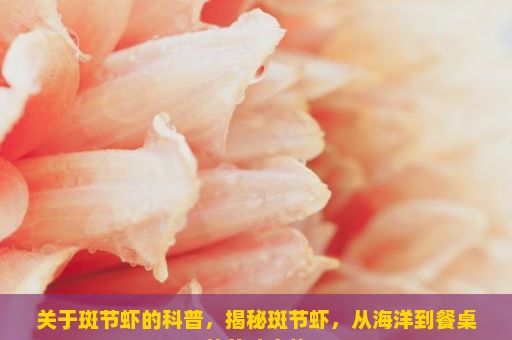 关于斑节虾的科普，揭秘斑节虾，从海洋到餐桌的美味之旅