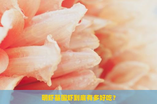 明虾基围虾到底有多好吃？