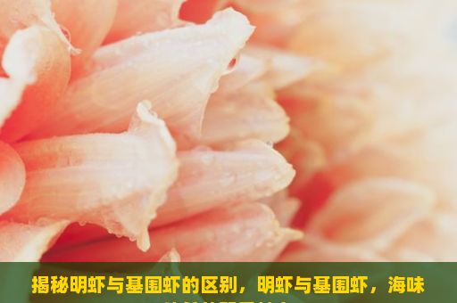 揭秘明虾与基围虾的区别，明虾与基围虾，海味佳肴的双重魅力