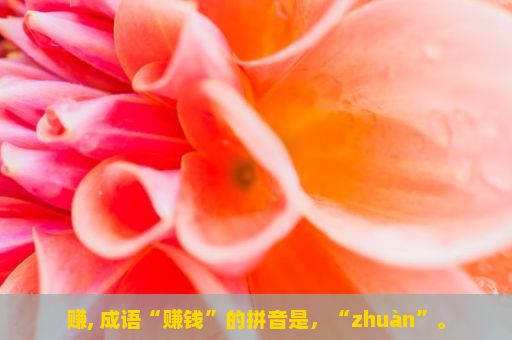 赚, 成语“赚钱”的拼音是，“zhuàn”。