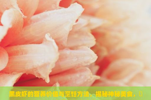 黑皮虾的营养价值与烹饪方法，揭秘神秘美食，黒皮虾的魅力之旅
