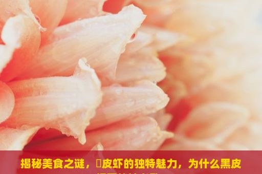 揭秘美食之谜，黒皮虾的独特魅力，为什么黑皮虾不能被煮熟？
