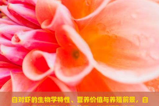 白对虾的生物学特性、营养价值与养殖前景，白对虾的养殖与市场前景，从疑问到机遇