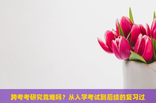 跨考考研究竟难吗？从入学考试到后续的复习过程需要准备哪些？考研，为何选择、如何准备与应对挑战