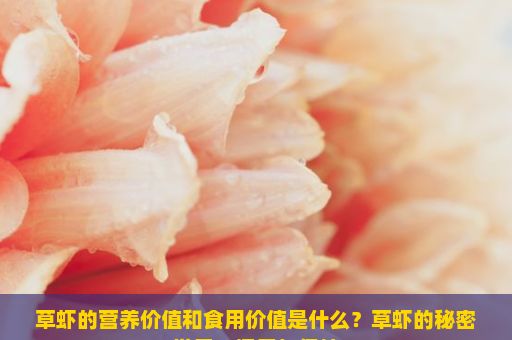 草虾的营养价值和食用价值是什么？草虾的秘密世界，探索与保护