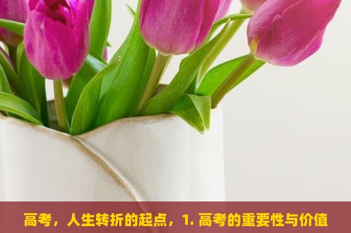 高考，人生转折的起点，1. 高考的重要性与价值是什么？